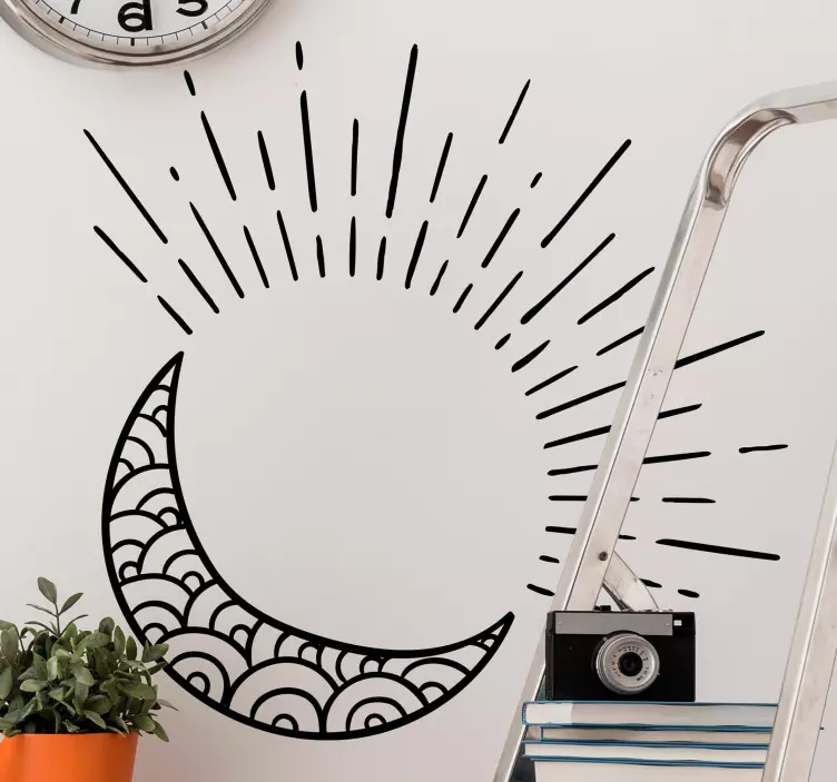 Mond und Sonne Aufkleber - TenStickers