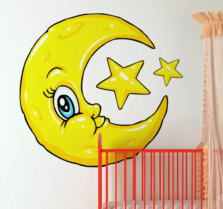 Mond und Sterne Aufkleber - TenStickers
