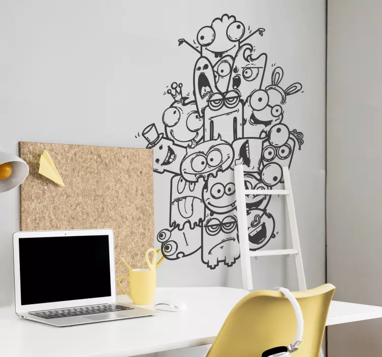 Monster Gruppe Aufkleber - TenStickers