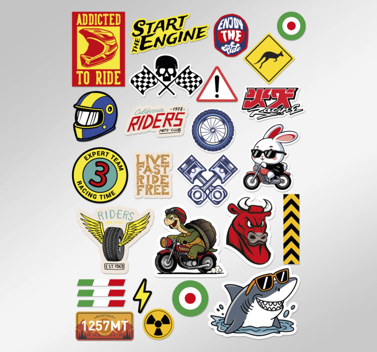 Motorrad Aufkleber bomben-designpaket - TenStickers