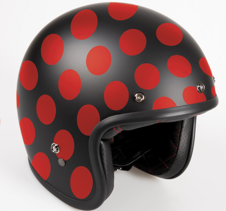 Motorrad Aufkleber rote punkte gesetzt - TenStickers