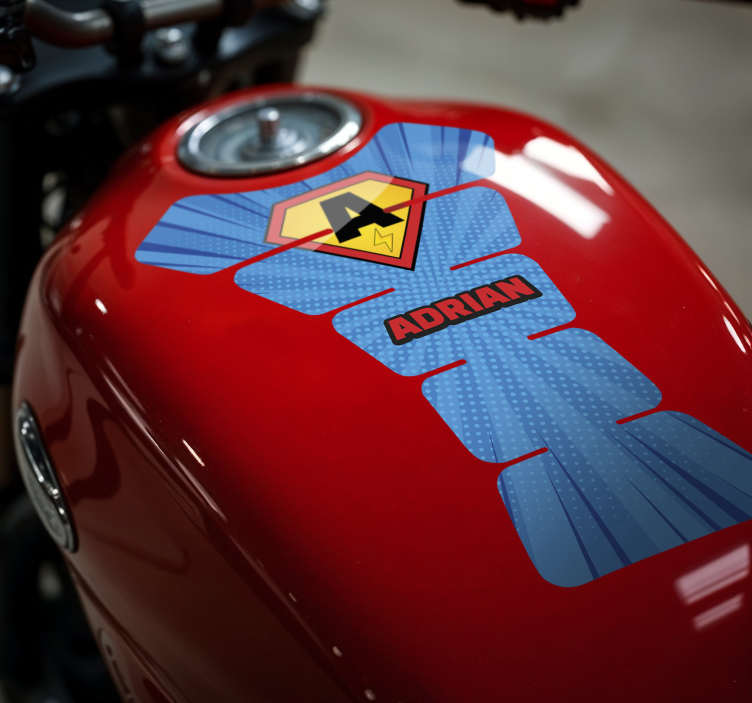 Motorrad Folie personalisierte superhelden-initiale - TenStickers
