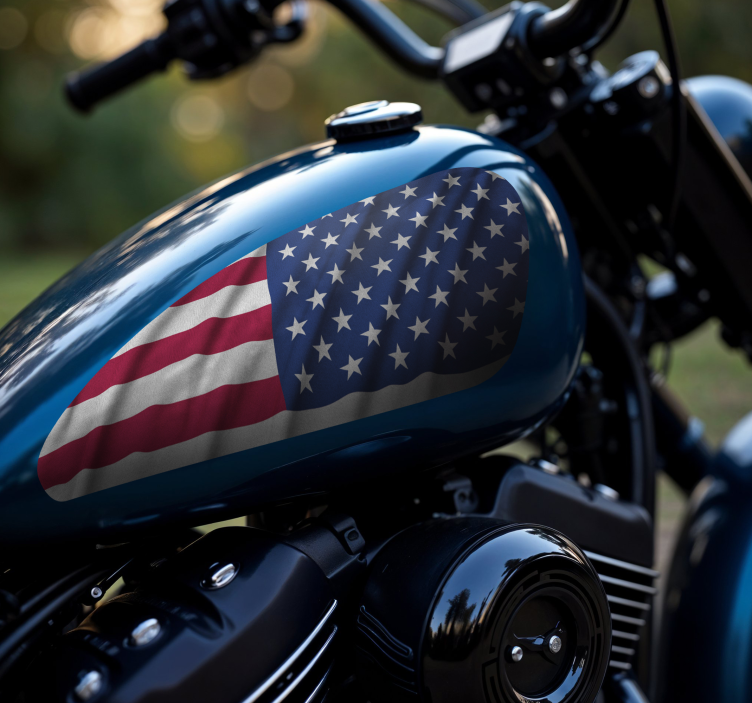 Motorrad Folie sportster mit usa-flagge - TenStickers
