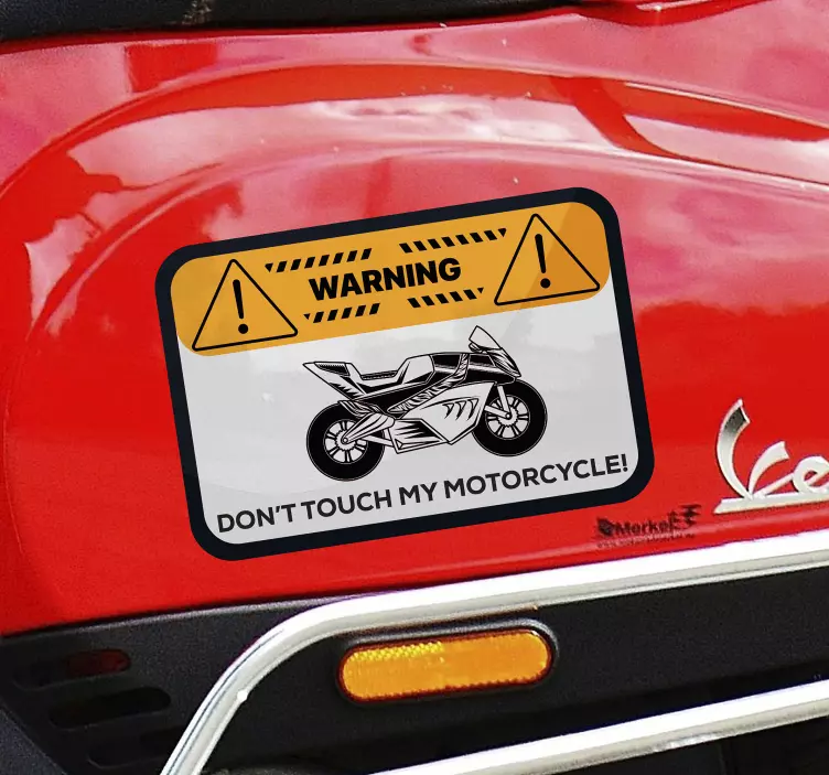 Motorrad Aufkleber fass mein motorrad nicht an - TenStickers