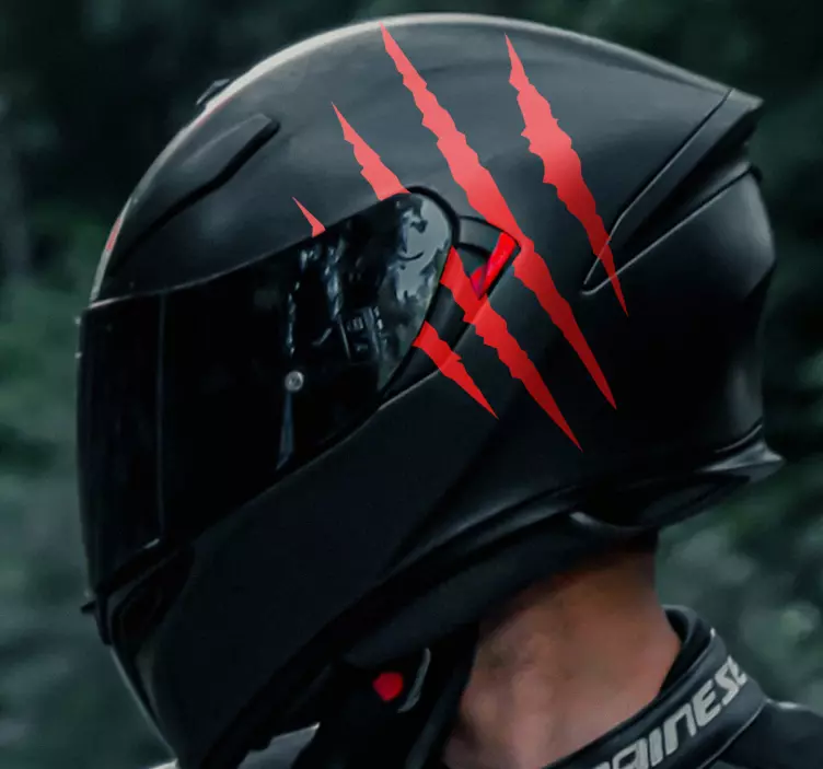 Motorrad Aufkleber monochromer kratzhelm - TenStickers