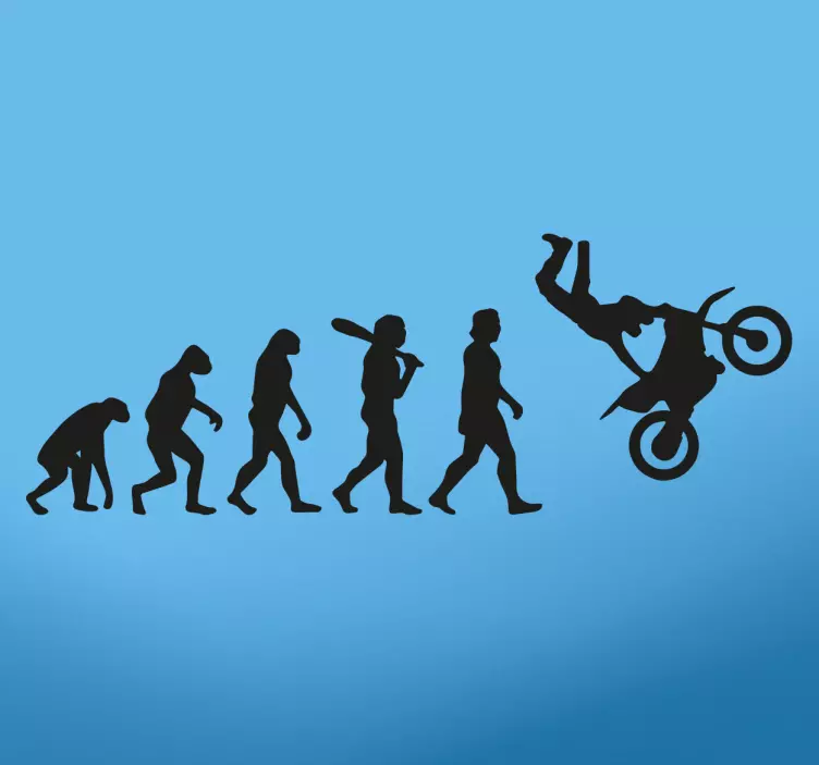 Motorrad Aufkleber Moto menschliche Evolution - TenStickers