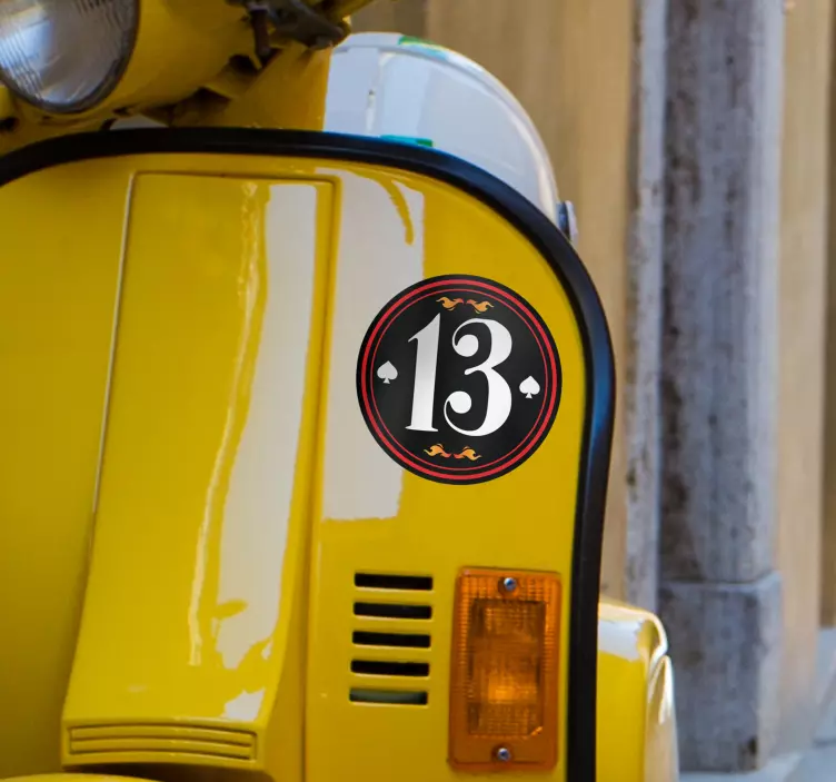 Autoaufkleber personalisierte Nummer Old School - TenStickers