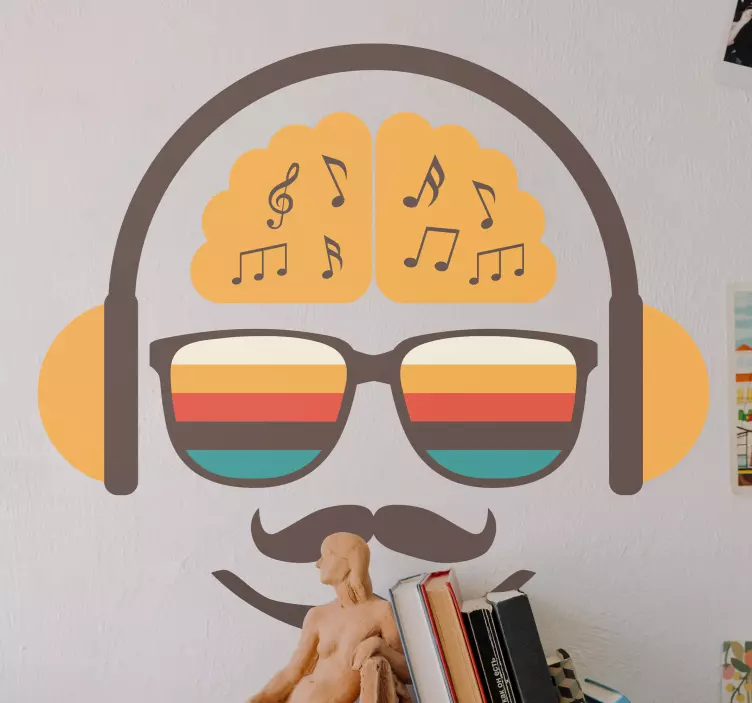 Musikalisches wandtattoo für vintage musikliebhaber - TenStickers