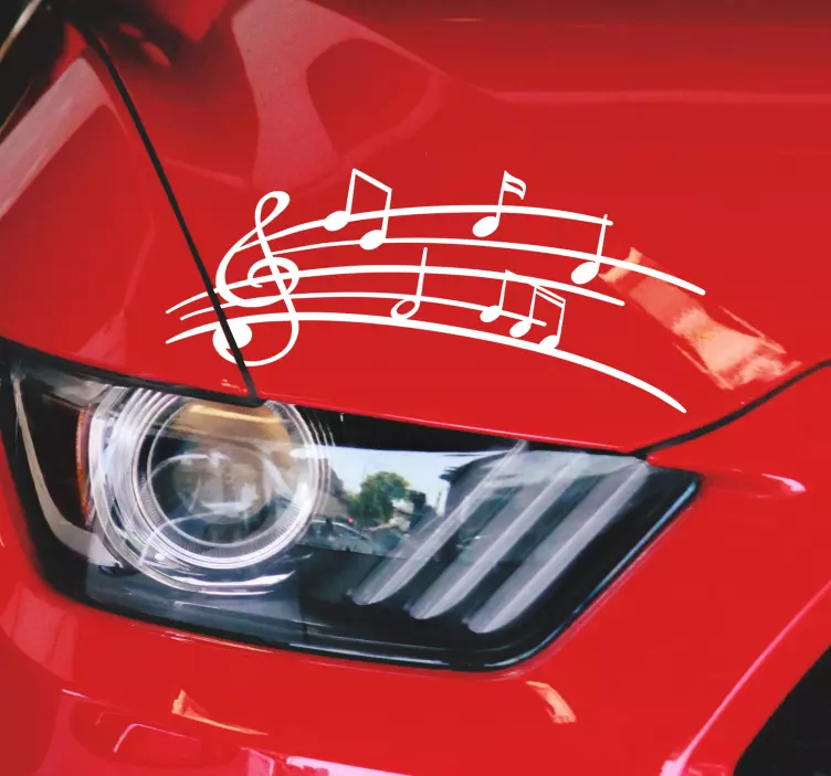 Musiknoten Auto Fahrzeug Aufkleber - TenStickers