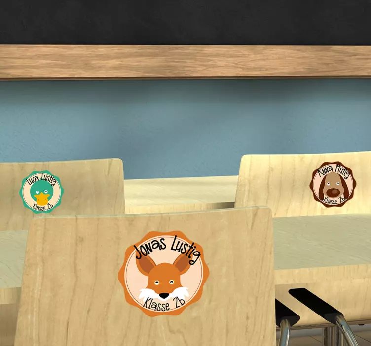 Aufkleber Schule Set Tiere - TenStickers