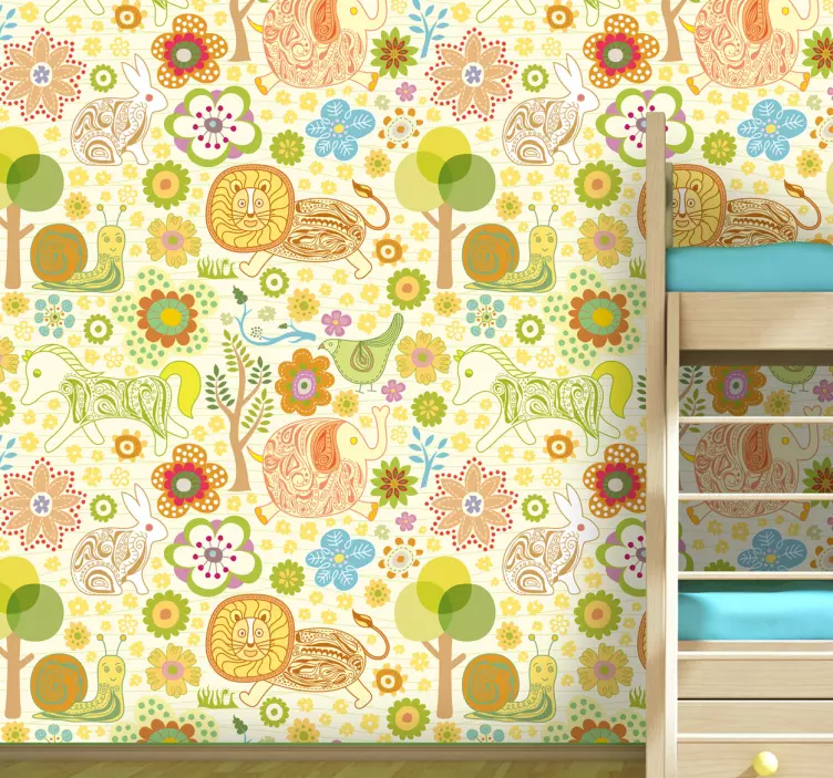 Natur Vinyltapete für Kinder - TenStickers