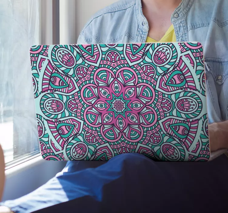 Laptop Aufkleber Buntes mandala - TenStickers