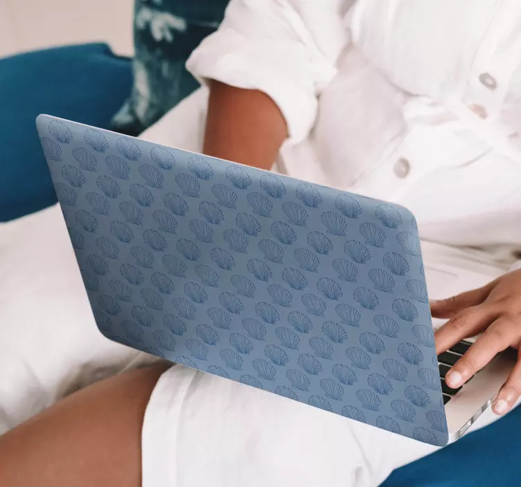 Laptop Aufkleber Muschelblau töne laptop - TenStickers