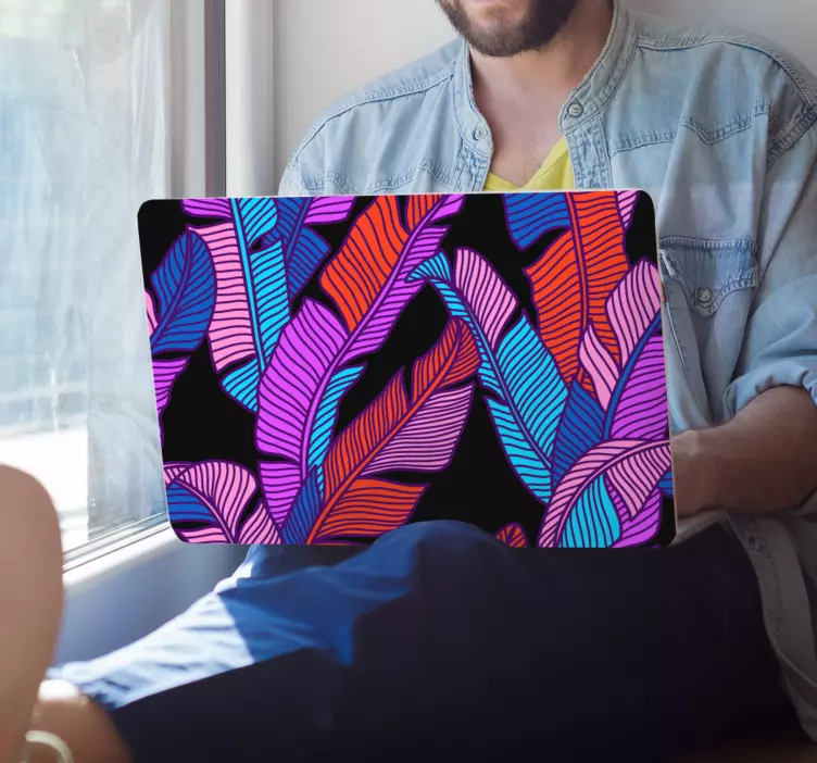 Laptop Aufkleber Originelle mit floralem Muster - TenStickers