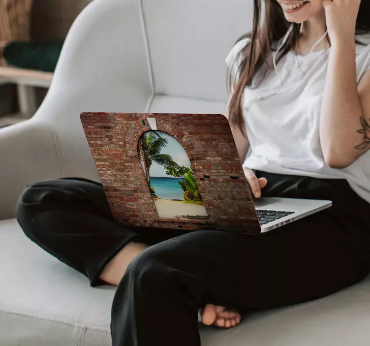 Laptop Aufkleber Personalisierbarer 3d-bogen - TenStickers