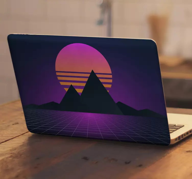 Laptop Aufkleber Vintage und retro sonne - TenStickers