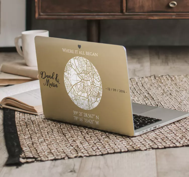 Laptop Aufkleber Wo alles begann - TenStickers