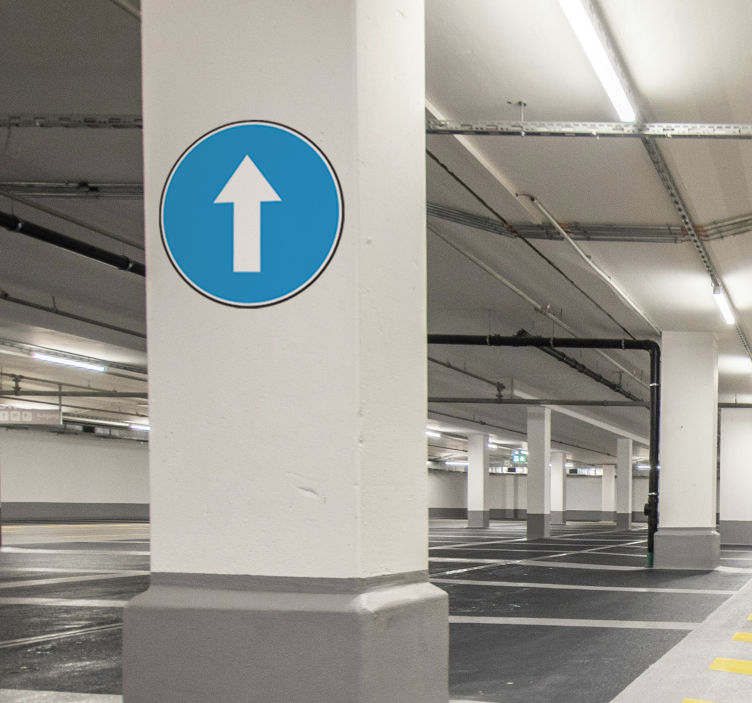 Nur geradeaus Schild Aufkleber - TenStickers