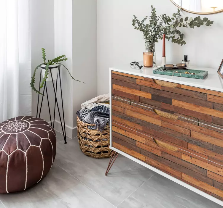 Möbelfolie rustikale plankenstruktur - TenStickers