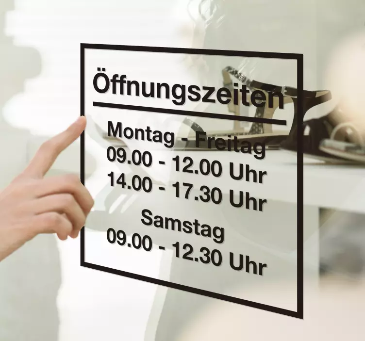Öffnungszeiten Laden Aufkleber - TenStickers