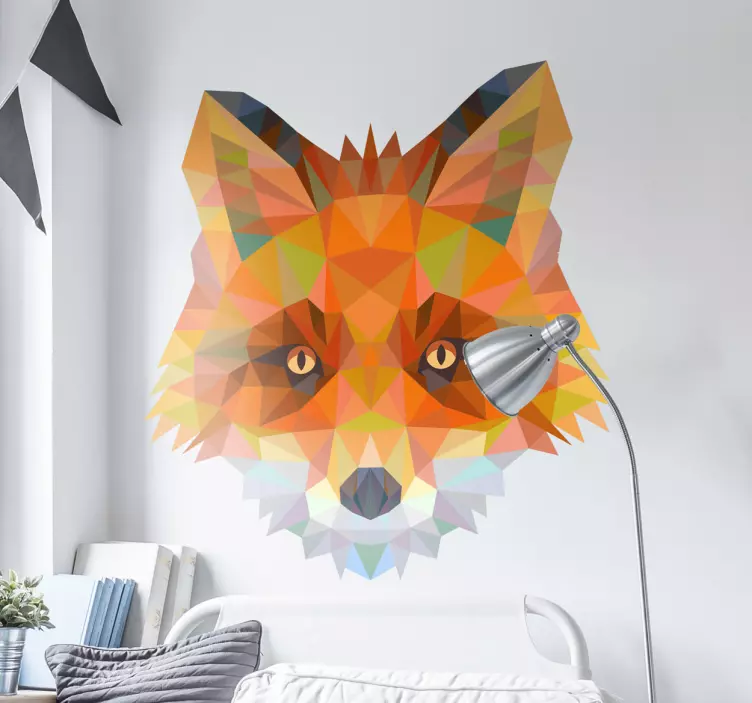 Origami Fuchs Aufkleber - TenStickers