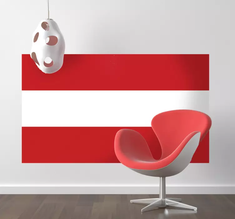 Wandtattoo Wohnzimmer Österreich Flagge - TenStickers