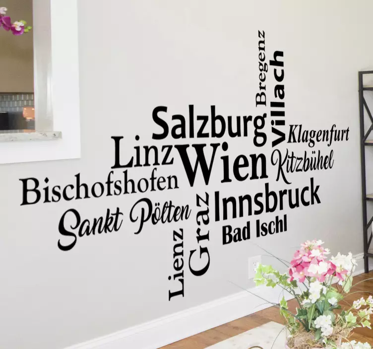 österreich städte wandaufkleber - TenStickers