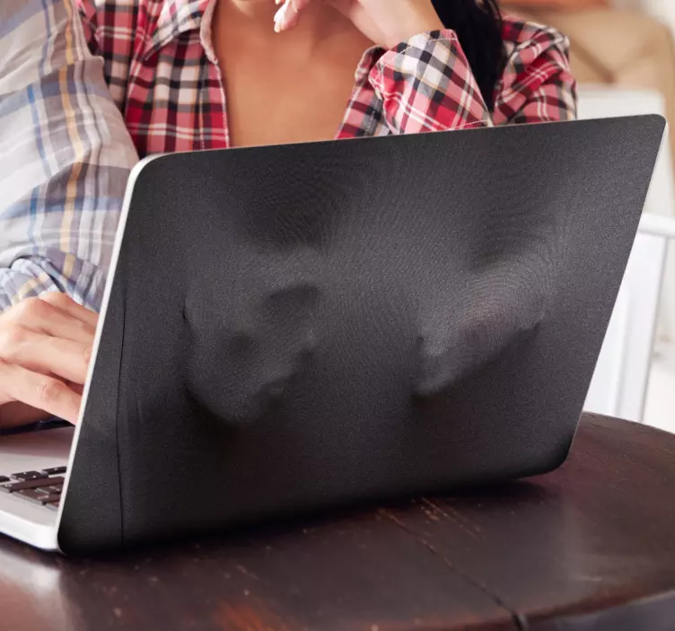 Paar auf Leinwand Laptop Aufkleber - TenStickers