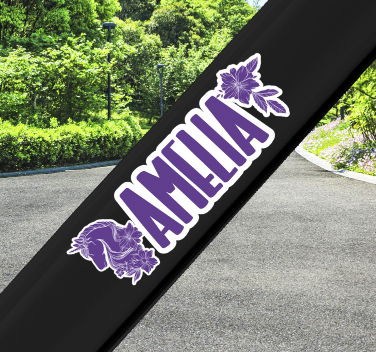 Anpassbare schöne einhorn fahrrad aufkleber - TenStickers