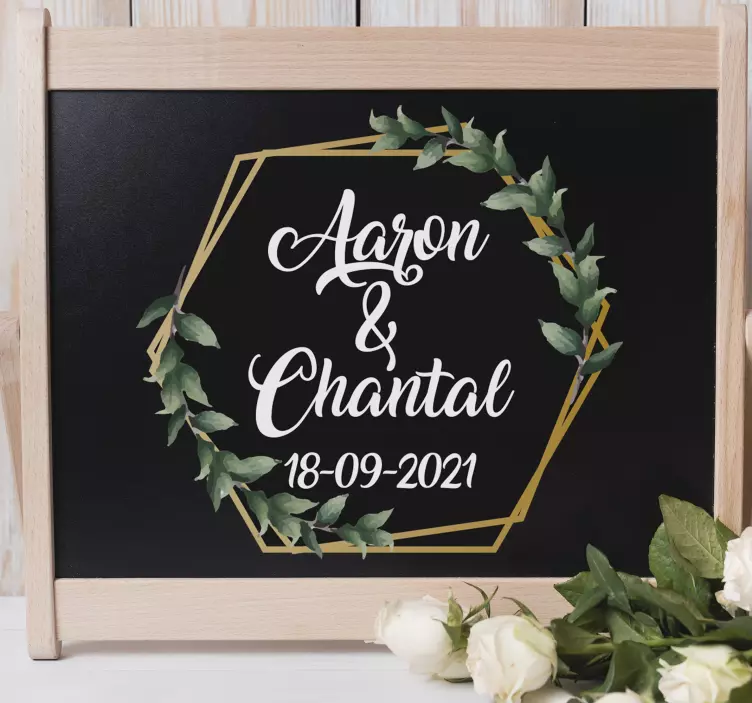 Personalisierte ehe text hochzeit aufkleber - TenStickers