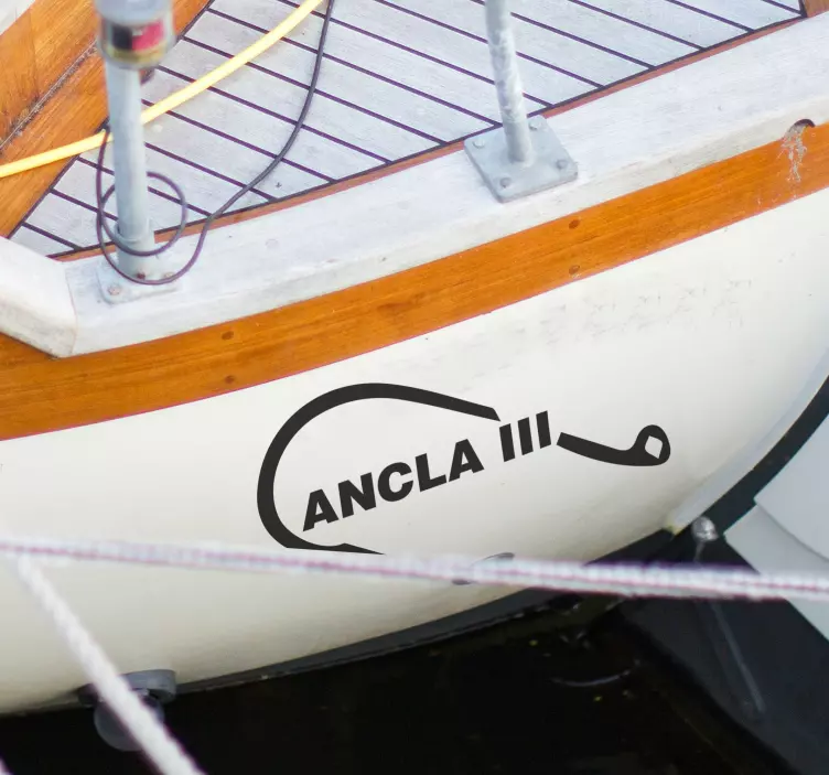 Personalisierter Aufkleber angelhaken - TenStickers