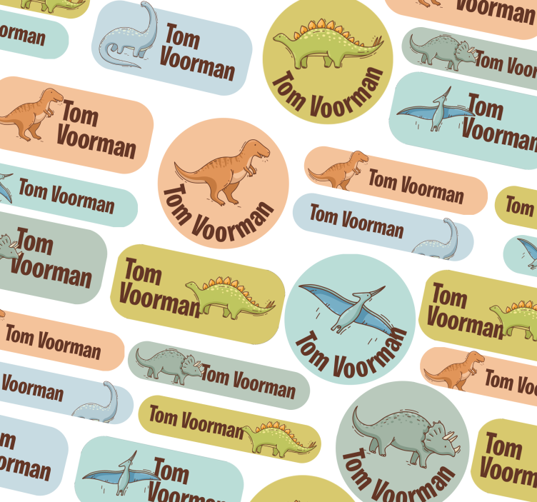 Personalisierter Aufkleber Dinosaurier-Schuldesigns - TenStickers