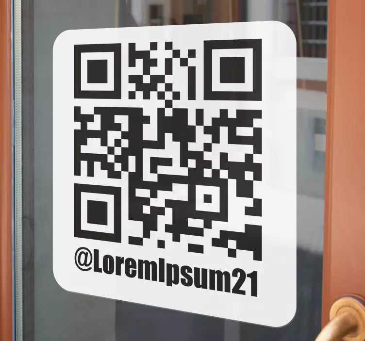Personalisierter Aufkleber Einfarbiger instagram-qr-code - TenStickers