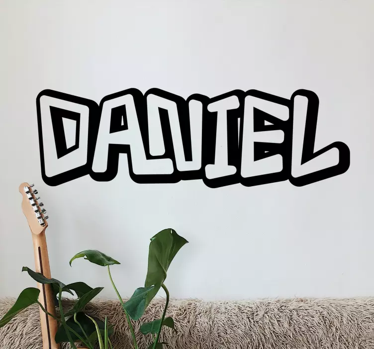 Personalisierter Aufkleber Einfarbiger retro-graffiti-text - TenStickers