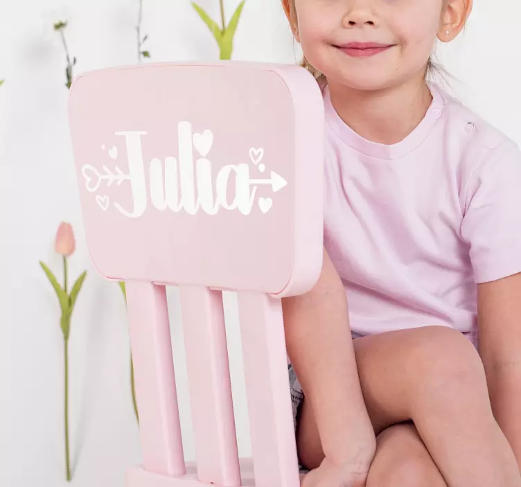 Personalisierter Aufkleber Individueller name mit liebe - TenStickers