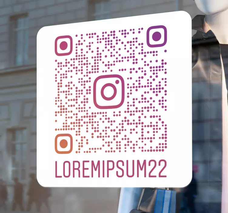 Personalisierter Instagram Aufkleber QR Code - TenStickers