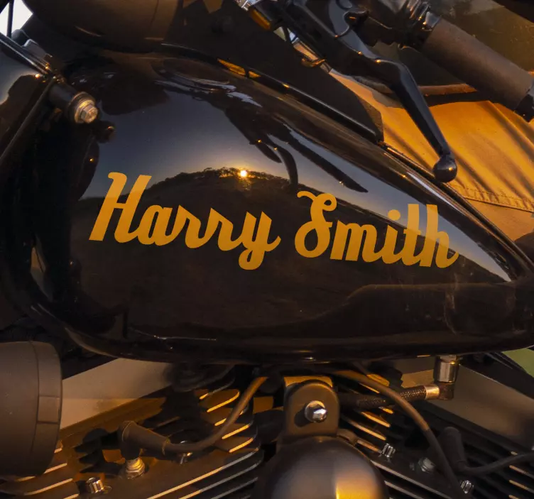 Personalisierter Aufkleber motorrad kalligraphisch - TenStickers