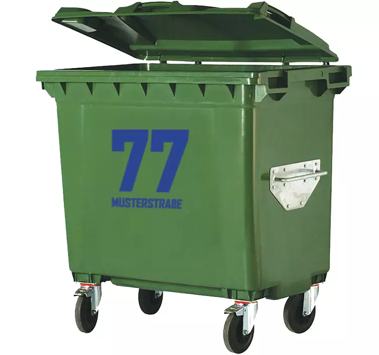 Mülltonnenaufkleber Hausnummer und Straßenname - TenStickers