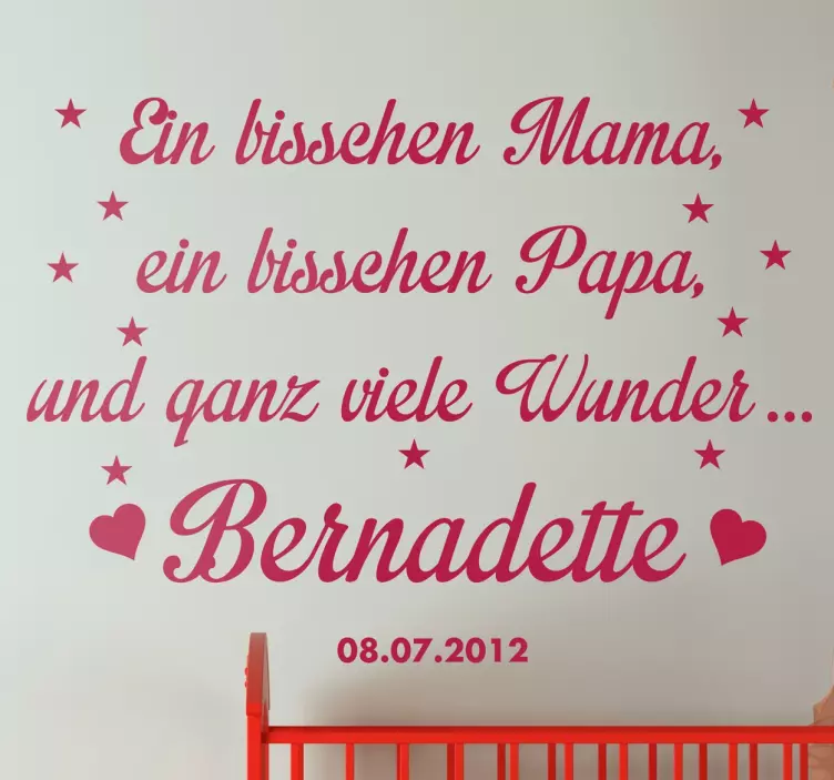 Personalisierter Spruch Kinderzimmer - TenStickers