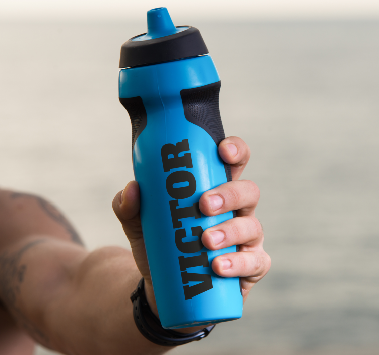 Personalisierter Sticker trinkflasche mit namen - TenStickers