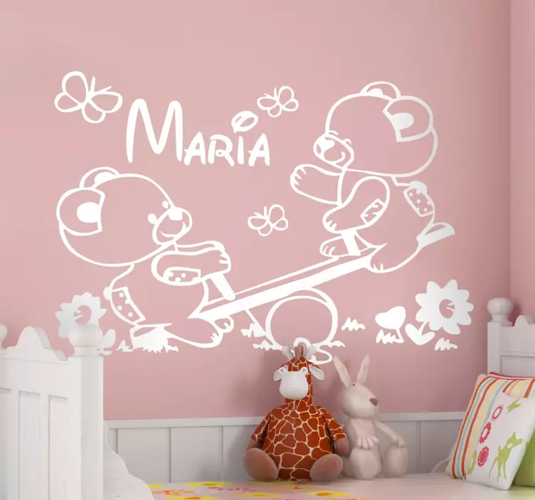 Personalisiertes Bärchen Wandtattoo - TenStickers