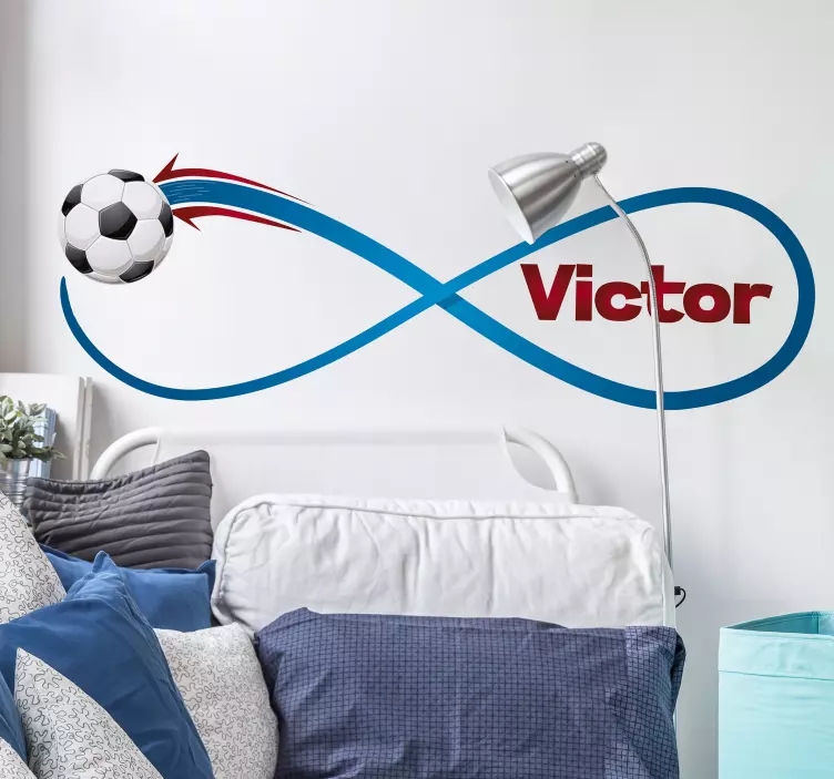 Wandtattoo Fußball unendliche Liebe - TenStickers