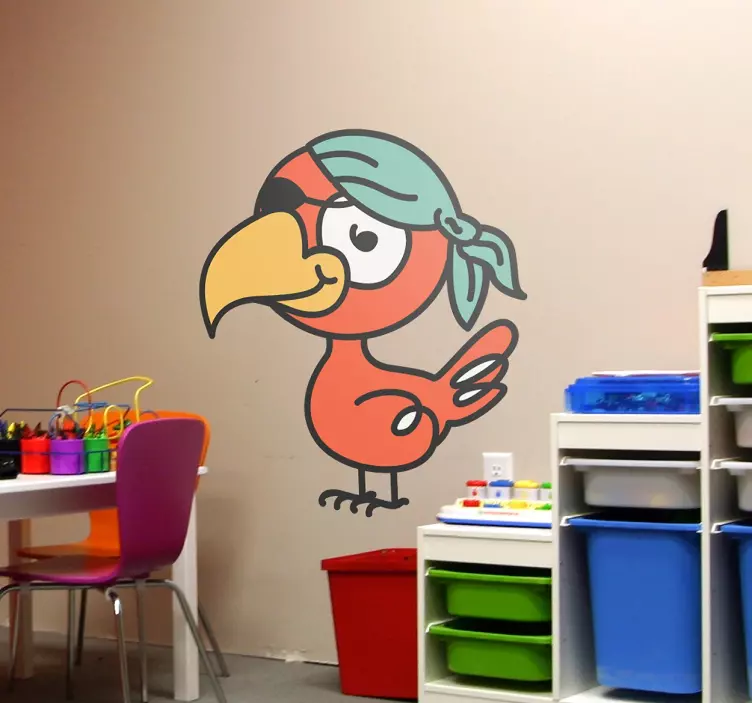 Piraten Papagei Kinder Aufkleber - TenStickers
