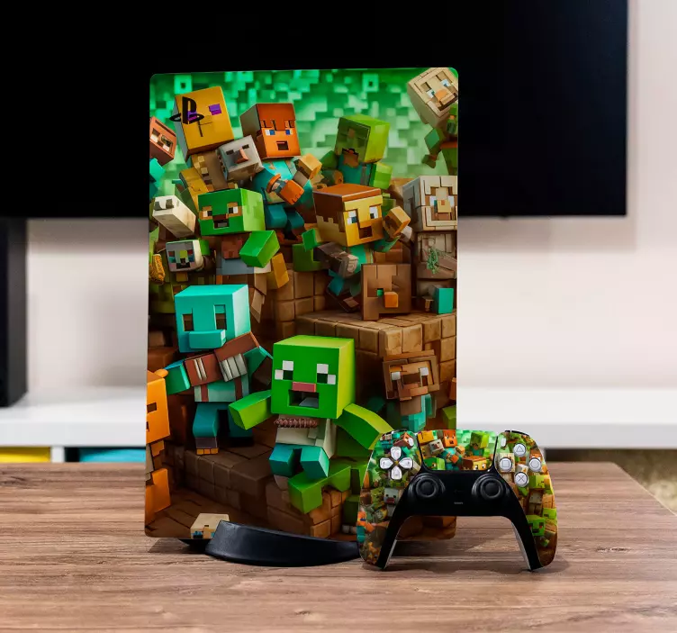 PS Skin Videospiel Pixel Figuren - TenStickers