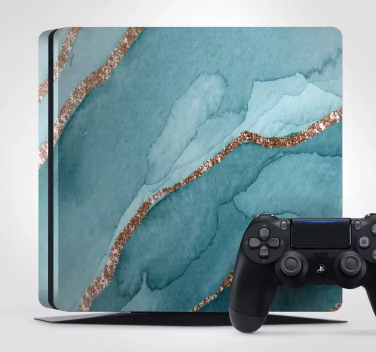 PS4 Skin aqua geode textur - TenStickers