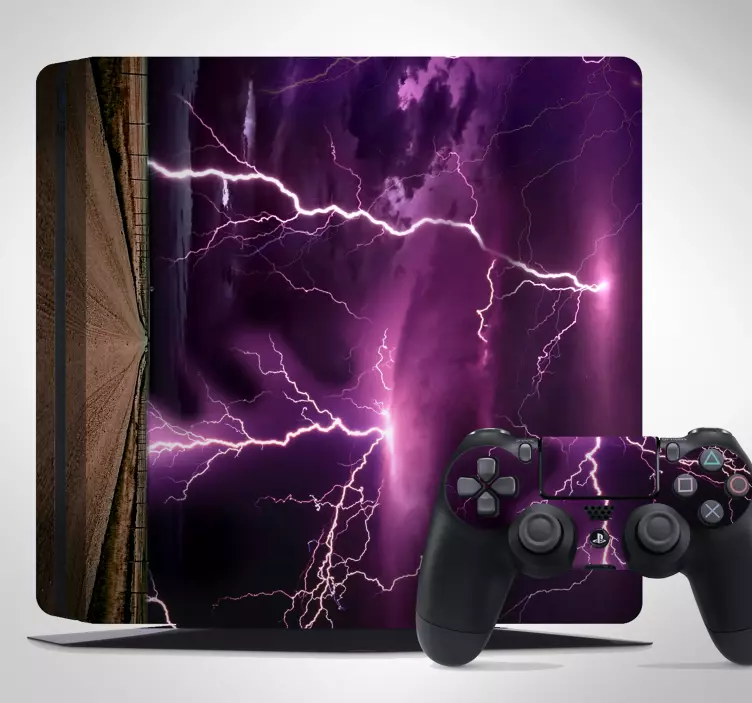 PS4 Skin im Blitzdesign lila - TenStickers