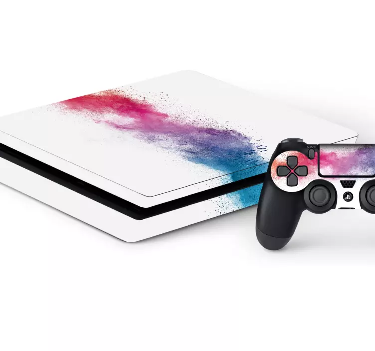 PS4 Skin Farbklecksdesign - TenStickers