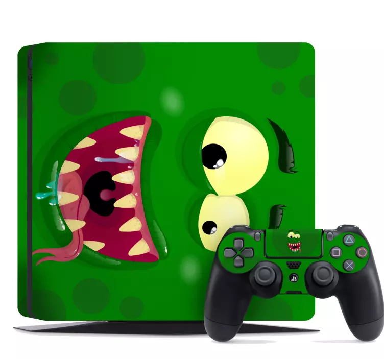 Ps4 skin grünes monster design - TenStickers