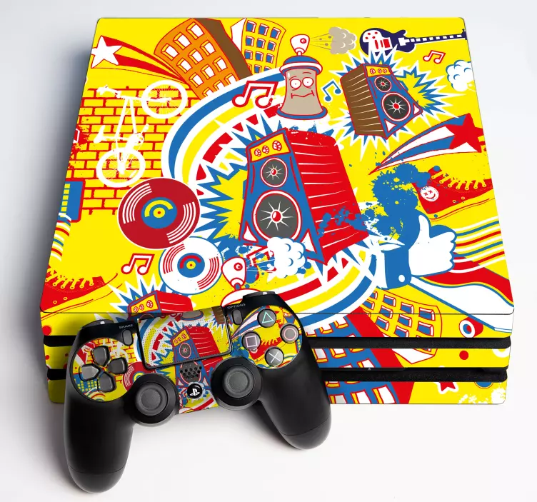 Ps4 skin lebendige musikszene - TenStickers