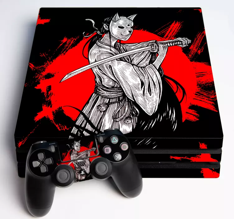 Ps4 skin samurai katze design - TenStickers